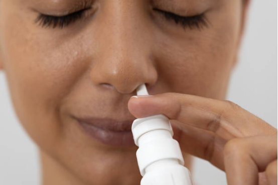 Nasal strips applied to a nose to relieve nasal congestion without medication.
