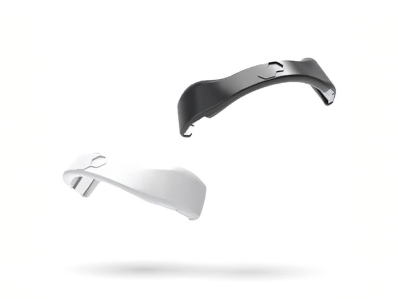Black and white magnetic nasal strips for improved breathing and sleep.