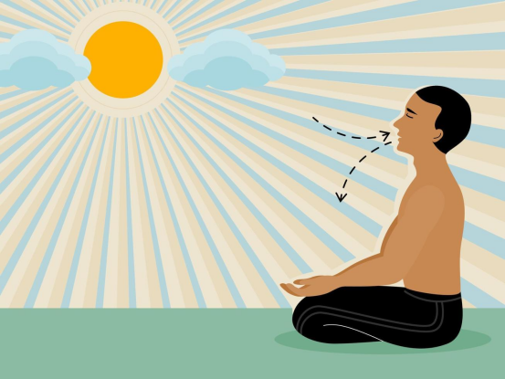 nasal strips supporting steady breathing in meditation